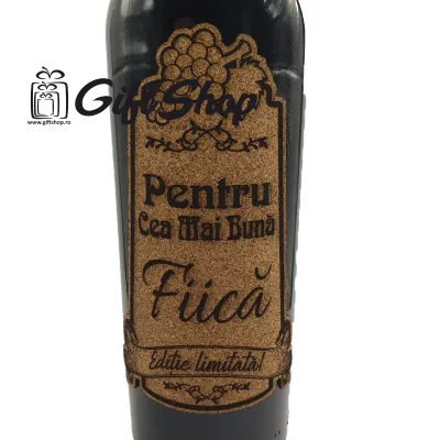 Sticla cu vin personalizata cu mesaj, pentru cea mai buna fiica, editie limitata, rosu predellea abruzzo, sec, 700 ml, 12.5% alcool